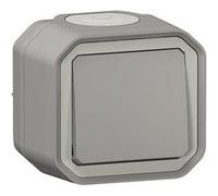 Interrupteur ou va-et-vient étanche PLEXO 10AX 250V~ fixation saillie gris - LEGRAND - 069711L Gris G