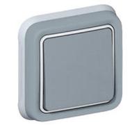 Interrupteur ou va-et-vient étanche PLEXO complet IP55 encastré gris - LEGRAND - 069811