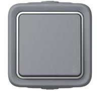 Interrupteur ou va-et-vient étanche PLEXO complet IP55 saillie gris simple - LEGRAND - 069711