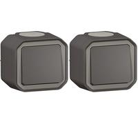 Interrupteur ou va-et-vient LEGRAND étanche Plexo 10AX 250V~ IP55 IK08 - Anthracite (Lot de 2)