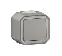Interrupteur va-et-vient Plexo étanche - IP55 complet gris saillie - Legrand 069711L