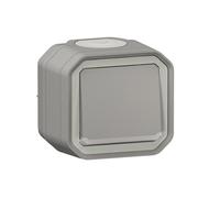 Interrupteur ou va-et-vient témoin 10AX 250V Plexo complet saillie gris (069712L)