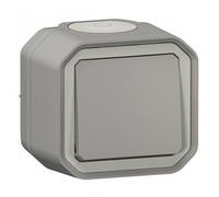 Interrupteur ou VV complet - saillie - étanche - gris - Plexo LEGRAND
