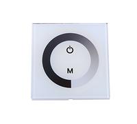 Interrupteur Panneau Tactile variateurs d'intensité Réglable de Luminosité Verre écran tactile DC 12V-24V avec LED Affichage (Blanc)