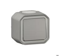 Interrupteur va-et-vient Plexo étanche - IP55 complet gris saillie - Legrand 069711L