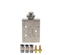 Interrupteur pneumatique à bouton-poussoir en métal, filetage mâle TAC2-41P ", 2 positions, 5 voies, Valve mécanique, interrupteur de Valve d'échappement avec raccord, 1/8(With 4mm Fittings)