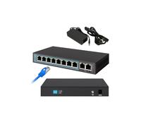 Interrupteur PoE 8x 100Mbps PoE/PoE+, 2x RJ45 liaison EX.3906