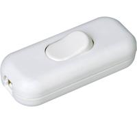 Interrupteur pour câble souple Kopp 191317000 avec décharge de traction blanc 1 x Off/On 2 A 1 pc(s)