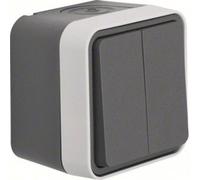 Interrupteur pour gamme Berker 30753505 W.1 apparent gris, gris clair