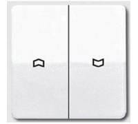 Jung x2 Cache Interrupteur pour stores, Interrupteur / bouton-poussoir pour stores blanc-alpin CD595