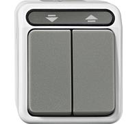Interrupteur pour volet roulant Merten 4075007 AQUASTAR gris clair