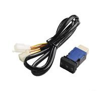 Interrupteur poussoir court pour chauffage de siège adapté pour Toyota Prado Série 150 et Mitsubishi Mirage LA avec LED ambre et rétroéclairage bleu pour plus de visibilité