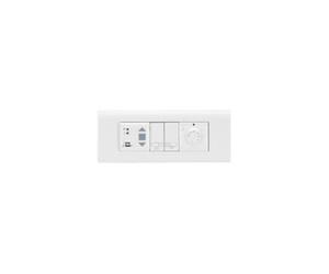 Interrupteur poussoir double volets roulants Legrand MOSAIC 6 A 250 V 2 modules Blanc mat