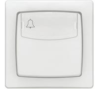 Legrand Poussoir porte-étiquette 086009L 6A 250 V saillie complet borne automatique Blanc RAL 9003