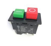 Interrupteur poussoir marche arrêt, bouton d'alimentation, KJD17 étanche IP55 220-240 V 16 A interrupteur de sécurité électromagnétique à bouton-poussoir for machines de jardinage, équipements d'outil