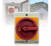 Interrupteur principal 4 pôles Interrupteur rotatif : Disjoncteur Nizirioo 20 A Interrupteur de réparation avec boîtier de séparation de l'alimentation Interrupteur d'arrêt résistant aux intempéries