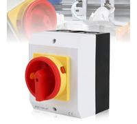 Interrupteur Principal à 3 Pôles 16A IP65 - Sectionneur de Charge en Saillie avec Boîtier en Plastique - Rotatif pour Connecter
