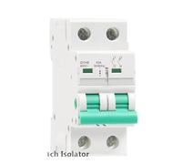 Interrupteur principal bipolaire GYH8 for rail DIN, sectionneur, disjoncteur 400 VCA DP(100A)