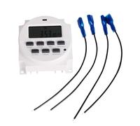 Interrupteur programmable Minuterie numérique programmable DC 5 V 7 Jours, contrôle du Relais horaire au Format 12/24 h, Horloge avec Fonction Compte à rebours Off(with 4 Wires)
