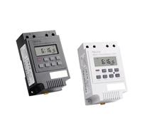 Interrupteur programmable Relais programmable numérique hebdomadaire 30 A, minuterie de contrôle, Montage sur Rail DIN 220 V(Black)