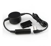 Interrupteur PTT Tactique TCI - Bouton Push-to-Talk Intégré avec Clip Amovible Et Interrupteur Rond pour Casques D'extérieur CS Et Tactiques (Noir, ABS)(for Kenwood)