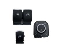 Interrupteur Réglage Rétroviseur Compatible Avec VW Pour Passat Pour Eos Pour Golf 5 6 Plus Pour GTI Mk5 6 Pour SCIROCCO 5K3959857 5ND959565A 5ND959855 Bouton Rétroviseur Chromé(A Set)