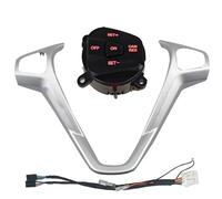 Interrupteur Régulateur Vitesse Panneau Cadre Voiture Décoratif + Boutons Régulateur Vitesse Couverture Volant Pour Ford Pour Fiesta MK7 MK8 Pour Ecosport 2013