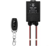 Interrupteur relais radiocommandé 12 V IP65 étanche avec relais haute performance 40 A pour lampes, moteurs et ventilateurs, noir (A)