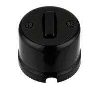 Interrupteur rétro apparent en porcelaine I QR1 noir