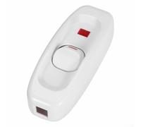Interrupteur Rond Inline 250V 10A avec Voyant Interrupteur Rond(White) | 250V 10A, voyant intégré, design compact , pour idéal remplacement lampe chevet
