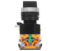 Interrupteur Rotatif à 3 Positions La38-11x2, Maintien ABS Argenté | Sélecteur à Verrouillage, Ac0-ac440v, Courant Inférieur à 10a, pour Coffrets et Circuits de Commande