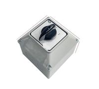 Interrupteur rotatif à came inverseur LW26-32 YMW26-32/2M 32 A 2 pôles avec boîtier étanche IP65, interrupteur de sélection, contact argenté(012 With Box)