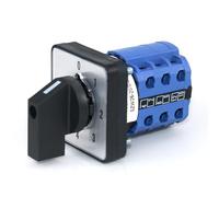 Interrupteur rotatif à came tripolaire à cinq positions SZW26-20 20A - Panneau 64x64mm, couleur argent(04.3 64x64mm)