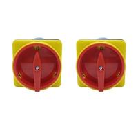 Interrupteur rotatif à cames LW26-125A 160A, 2/3 positions, 1 à 4 pôles, contact argenté, contrôle de puissance, sélecteur principal YMW26GS, 1 pièce(Red Yellow Plate,3 POLES_01 POSITIONS_160A)