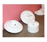 Girard Sudron Interrupteur rotatif complet à encastrer en porcelaine Blanche