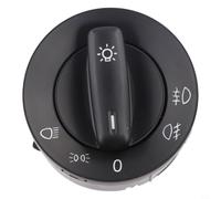 Interrupteur rotatif de phare en plastique 1K0941431Q OE de remplacement | Remplacement direct OE, convient pour Golf MK5 Caddy pour Jetta pour Touran, intégration électrique précise