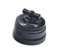 Interrupteur rotatif en céramique for applique murale, 10 A, 110-220 V(Black EU Socket)
