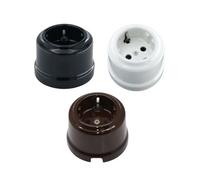 Interrupteur rotatif en céramique for applique murale, bouton de commande à 2 positions, idéal for les travaux de rénovation domiciliaire.(Black Switch)