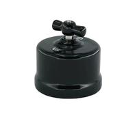 Interrupteur rotatif en céramique for applique murale, bouton de commande à 2 positions, idéal for les travaux de rénovation domiciliaire.(Black Switch)