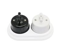 Interrupteur rotatif en céramique for applique murale, bouton de commande à 2 positions, idéal for les travaux de rénovation domiciliaire.(Black Switch)