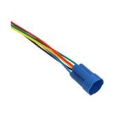 Interrupteur rotatif en métal de 16 mm, 2 ou 3 positions, marche/arrêt, 12 V, LED rouge/vert, bouton-poussoir en acier inoxydable, 1 NO/1 NC, verrouillage SPDT(Harness,2 POSITION 2NO2NC_12V)