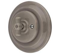 Interrupteur rotatif rétro encastré, en porcelaine, tout-en-un, série PR1 gris beige
