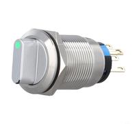 Interrupteur rotatif robuste avec indicateur LED, parfait pour le contrôle d'équipement dans les machines CNC et les instruments industriels (vert)