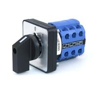 Interrupteur rotatif tripolaire marche/arrêt LW26-20 20A - Sélecteur de panneau 64x64mm et 48x48mm(C06.3 0 1 48x48mm)