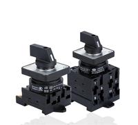 Interrupteur rotatif universel à came à deux ou trois positions, 1 pièce, LW42-32A, for rail DIN, contact argenté, manuel, industriel, 1/2/3/4 pôles, YMW42(4P 16TerminalDIN-01)