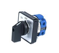 Interrupteur rotatif universel à cames, sélecteur unipolaire, 20 A, 660 V, 1 pièce, SZW26/LW26-20 D101.1, ON-OFF-ON, 64 x 64, 48 x 48 mm, panneau(ON OFF ON 64X64mm)