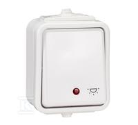 Interrupteur saillie lumière LED IP44 blanc CEDAR WNT102CS01