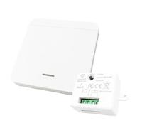 Interrupteur Sans fil 240V 433MHz, Kit Interrupteur d’éclairage avec Émetteur RF et Récepteur 10A, Télécommande Sans Fil pour Lampes Jusqu’à 1500W, Portée 50m, Installation Facile Sans Câblage
