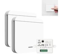 Interrupteur Sans Fil, 3 pièces Va Et Vient Sans Fil, Interrupteur Va Et Vient S ans Fi l, Interr upteur Sa ns F il pour Legrand, Inte rrupteur Sa ns F il Sa ns Pile, pour lampe jusqu'à 1000W, Blanc.