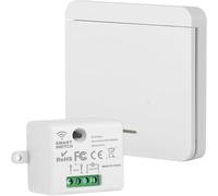 Interrupteur Sans Fil, 433Mhz Kit Prise Telecommande Sans Fil avec Émetteur et Contrôleur Récepteur 10 A 240 V Télécommandé Portée de 50 Mètres, pour Maison Intelligente Jusqu'À 1500W